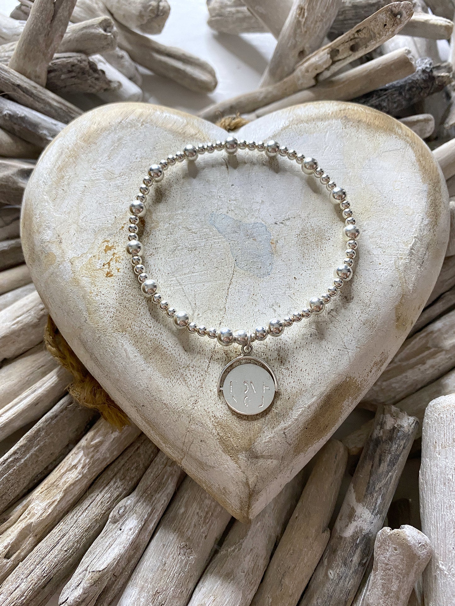 Sterling Silver “I Love You” Spinner Bracelet