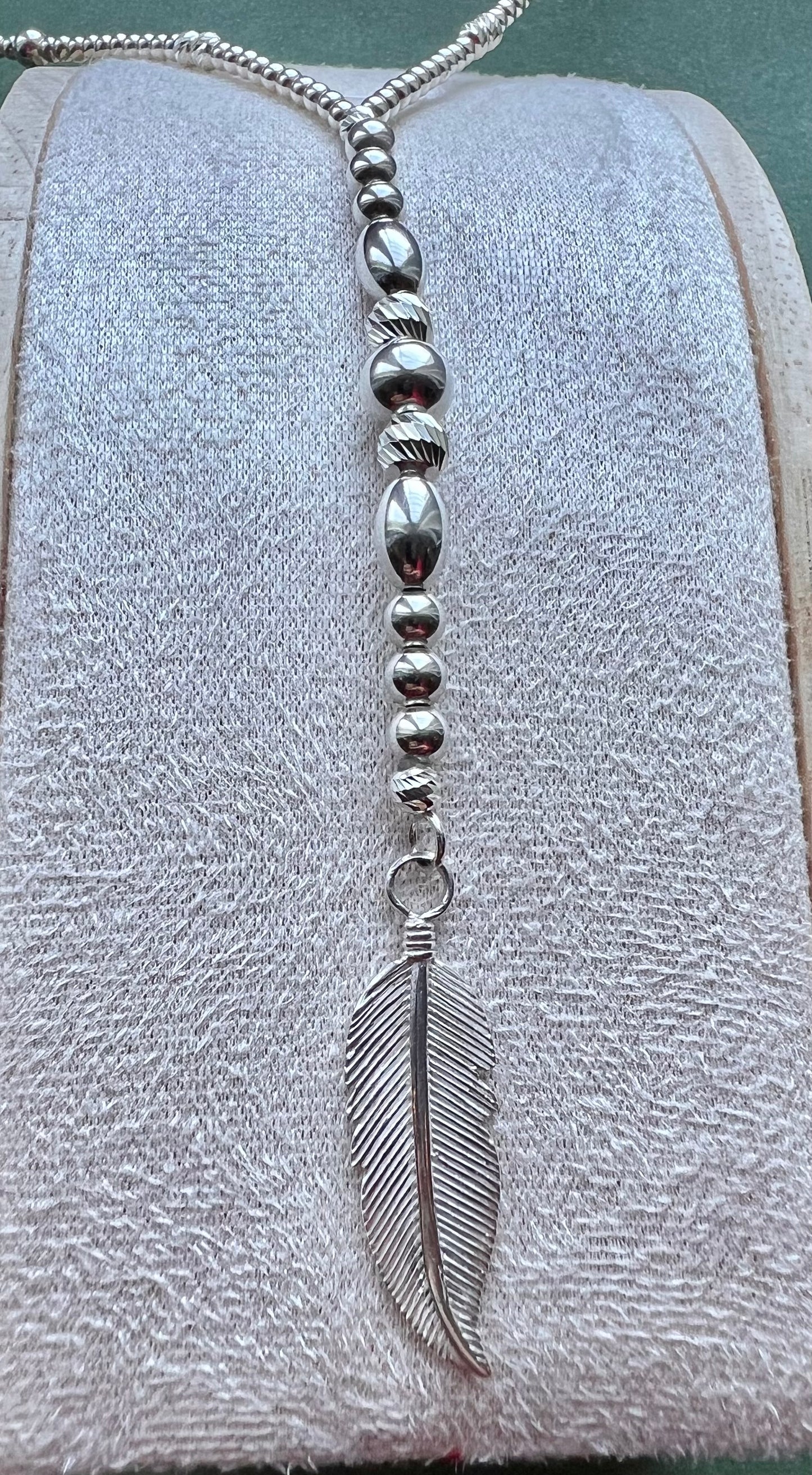 Crucifix Feather Necklace