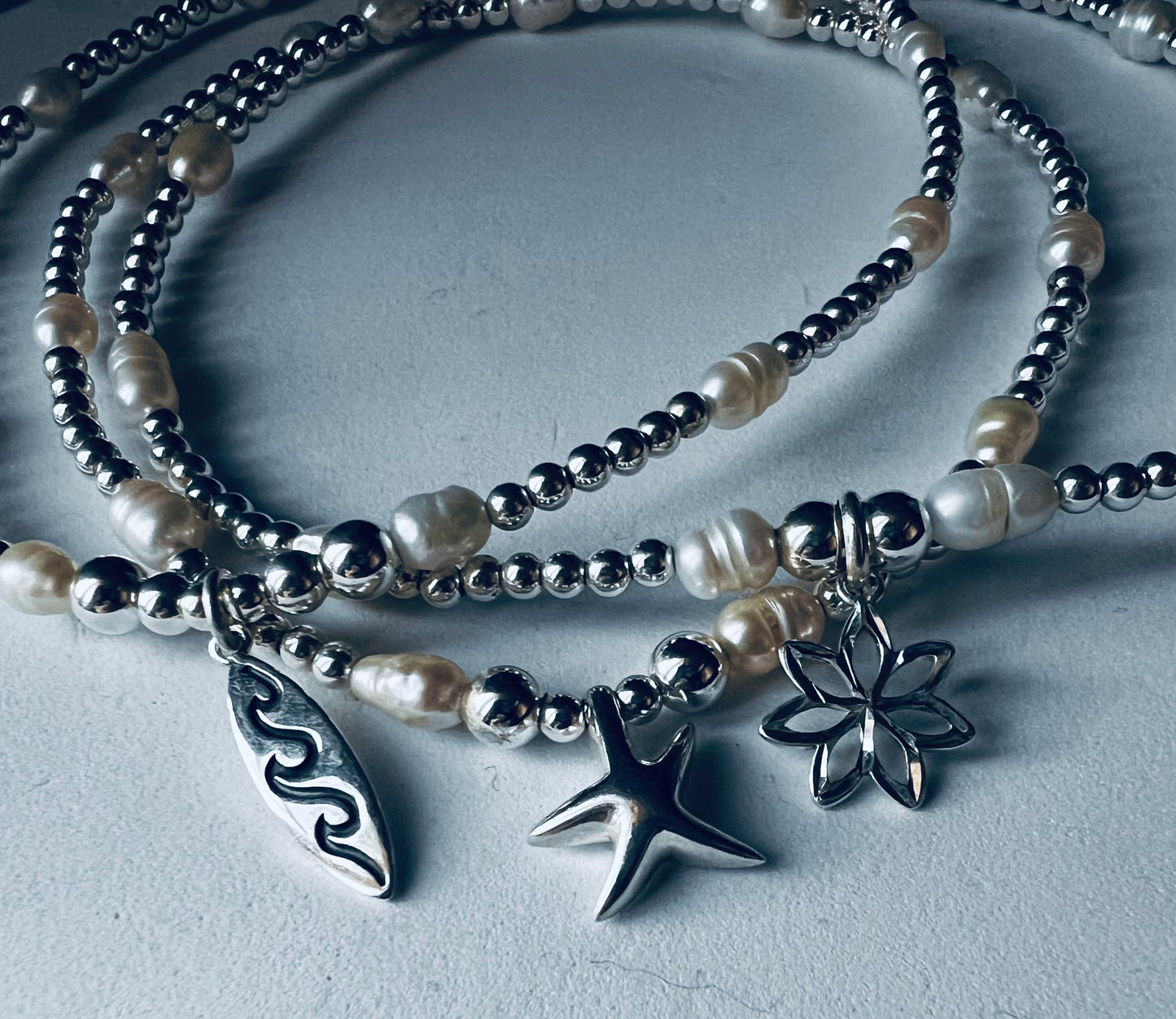 Freshwater Pearl Anklets with a choice of charms