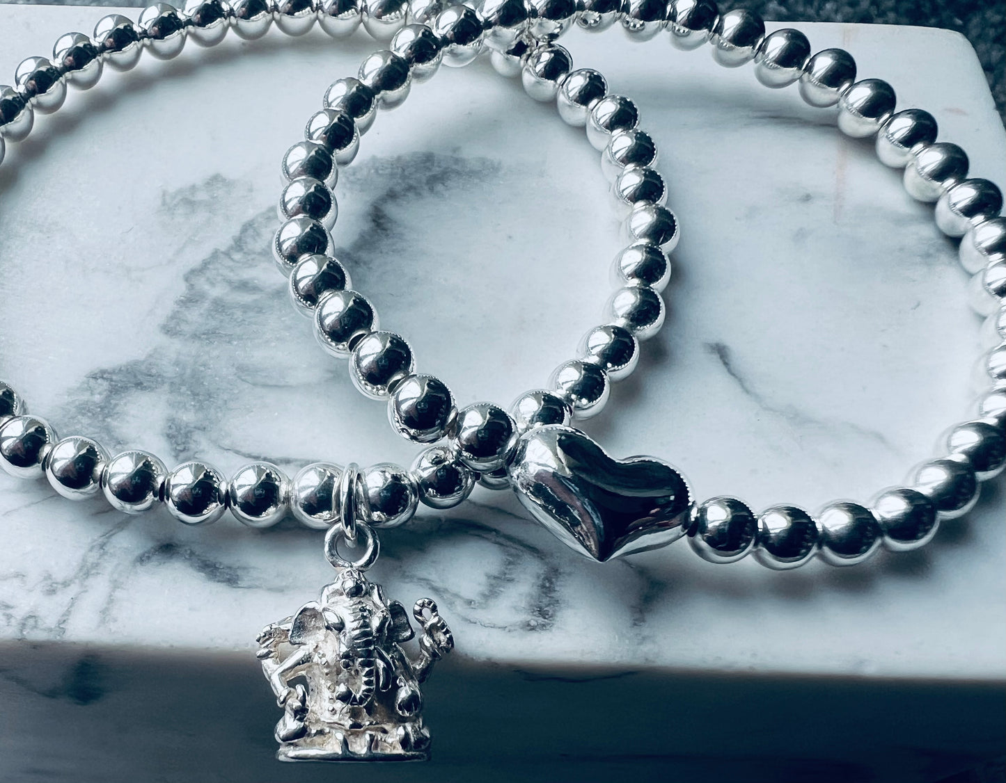 Puff Heart Bead Bracelet