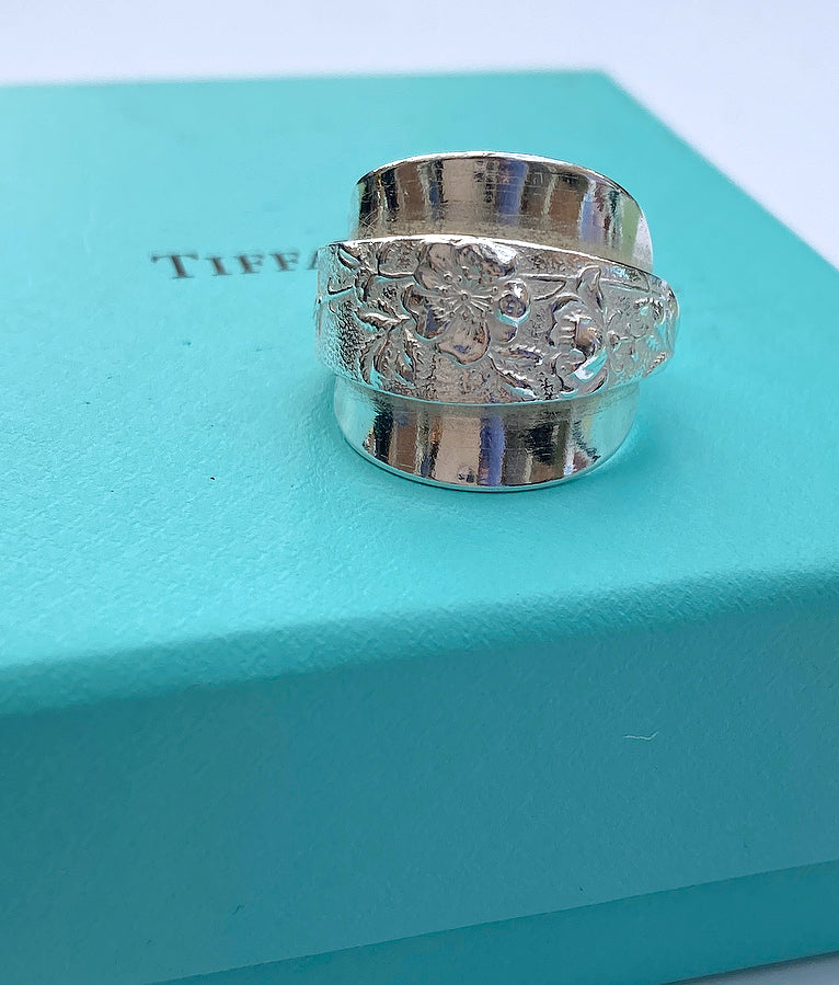Tiffany & Co Vine Wild Rose (1872) Egg Spoon Ring