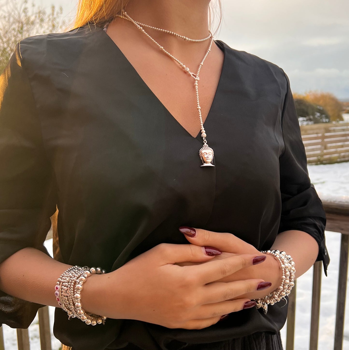The Buddha Lariat Back/Front Necklace