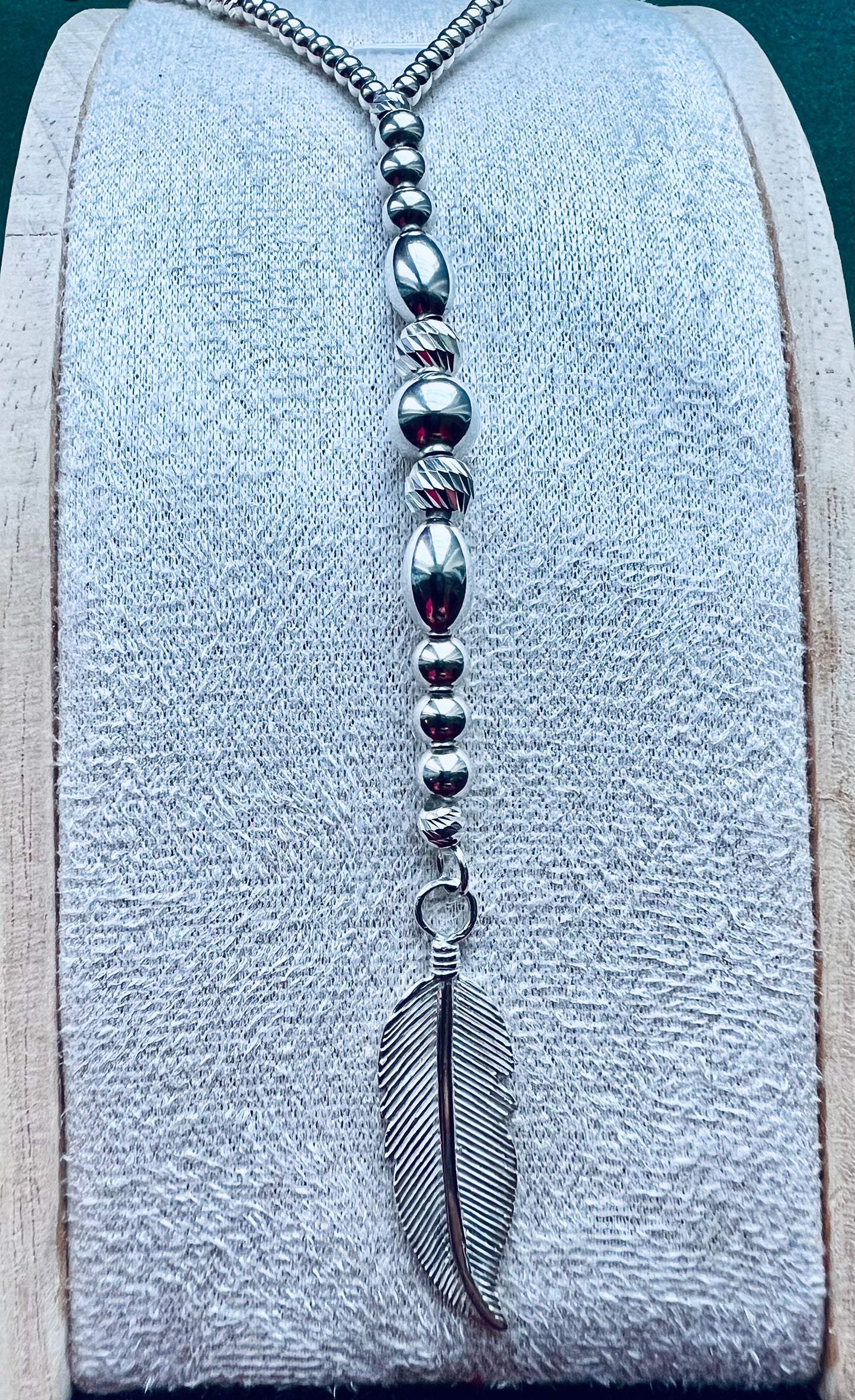 Crucifix Feather Necklace