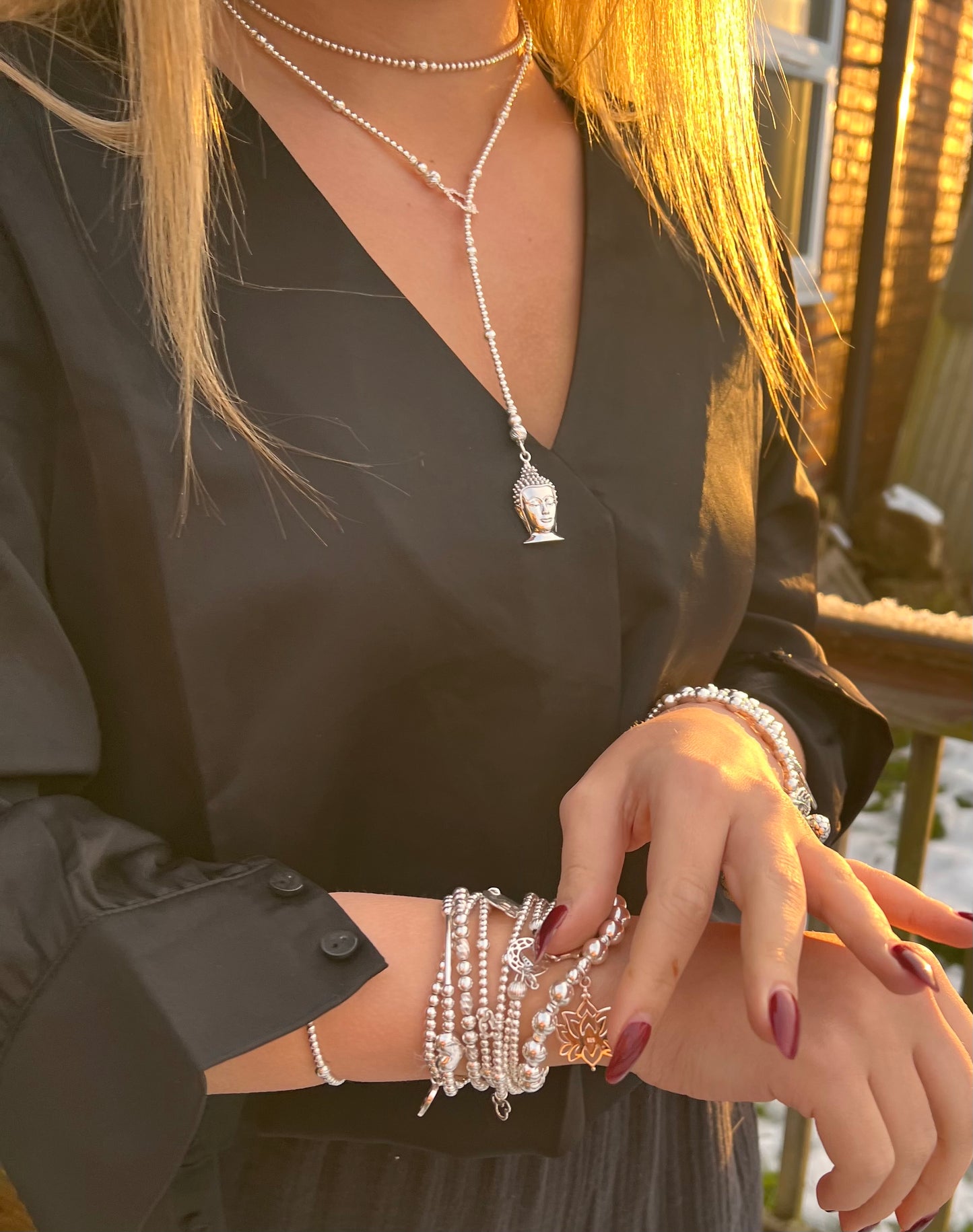 The Buddha Lariat Back/Front Necklace
