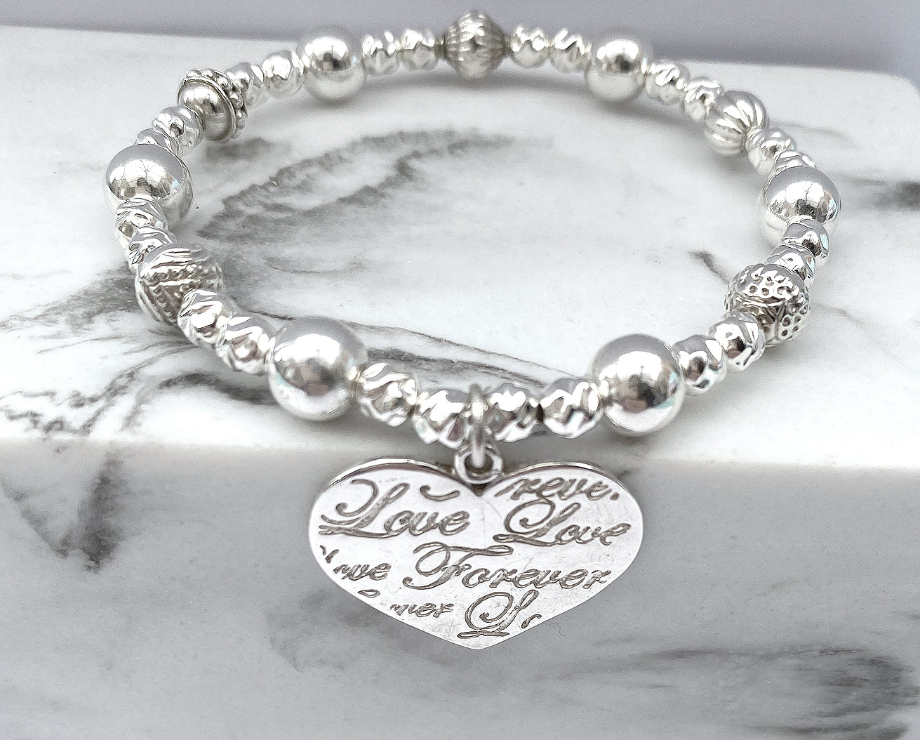 Sterling Silver Love Forever Bracelet