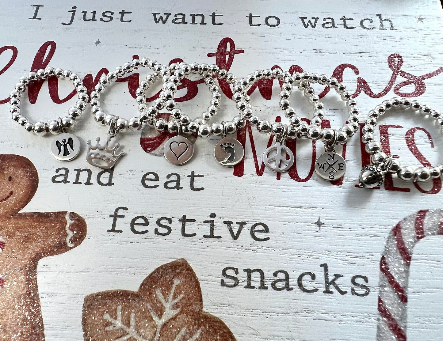 Sterling Stacking Charm Ring Stocking Filler