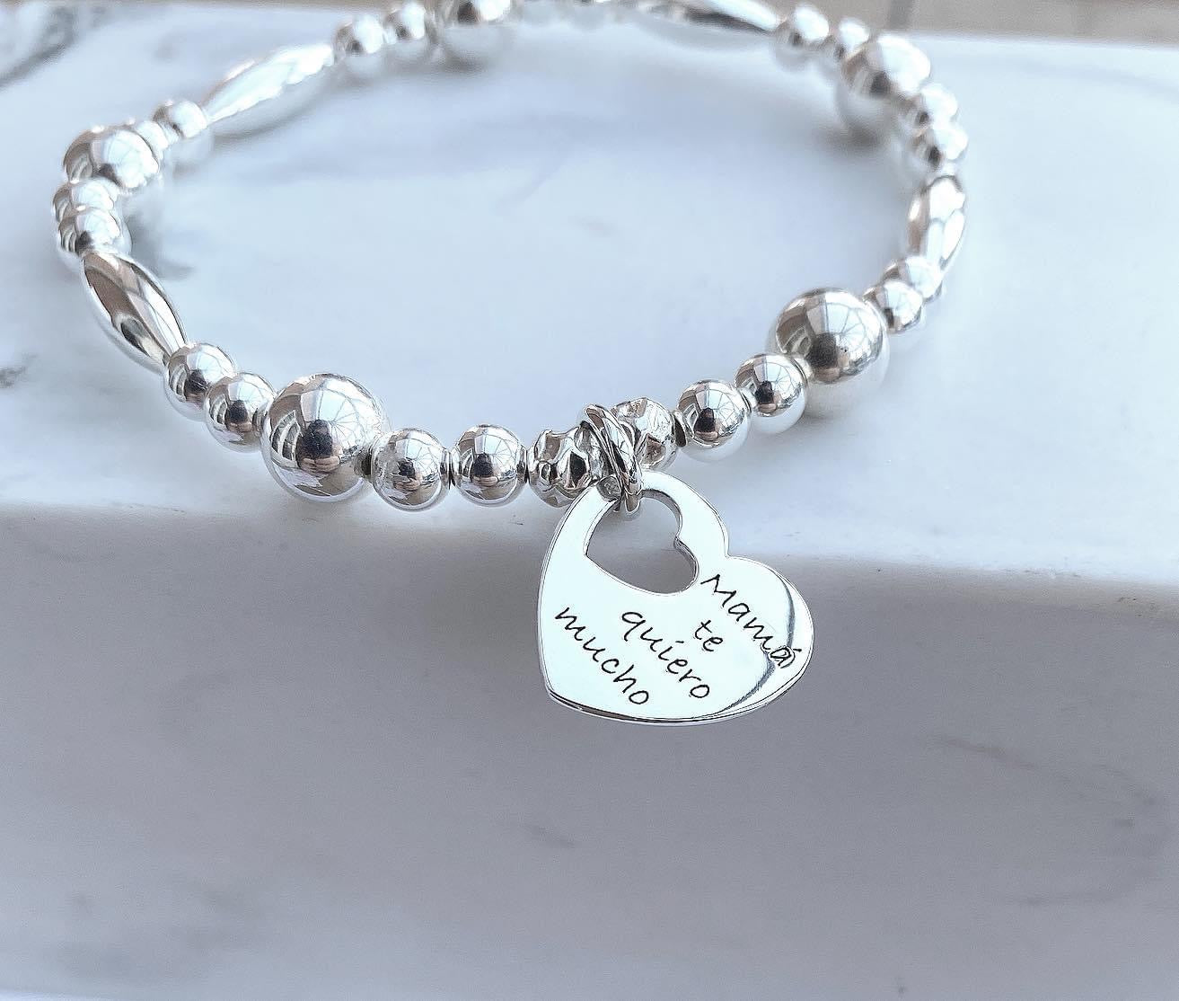 Sterling Silver Multi Heart "I Love You So Much" "Te Quier