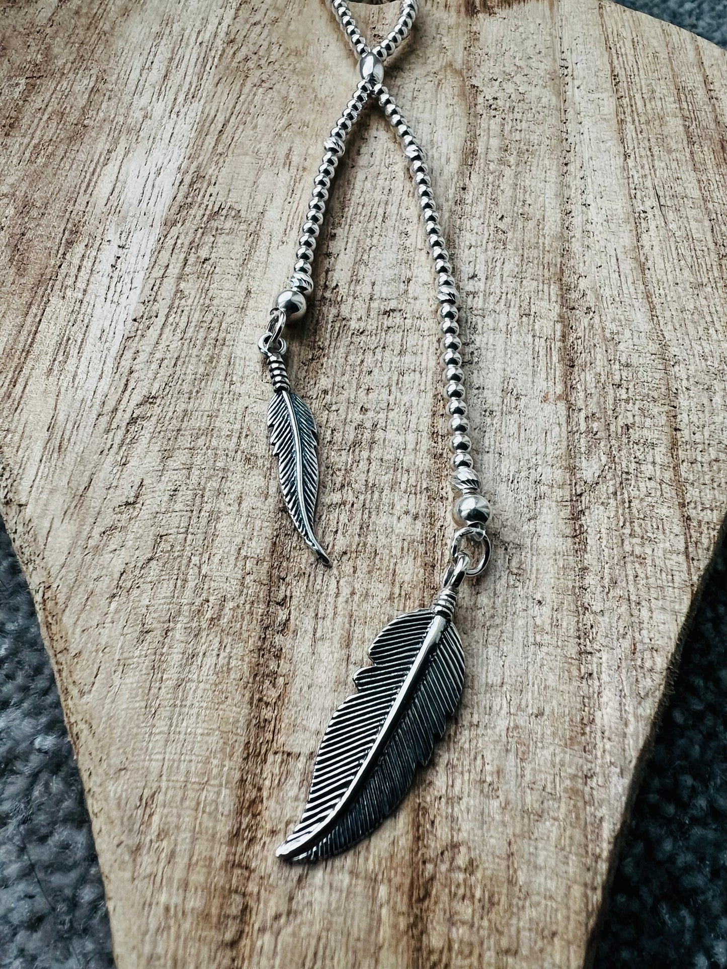 Double Feather Necklace