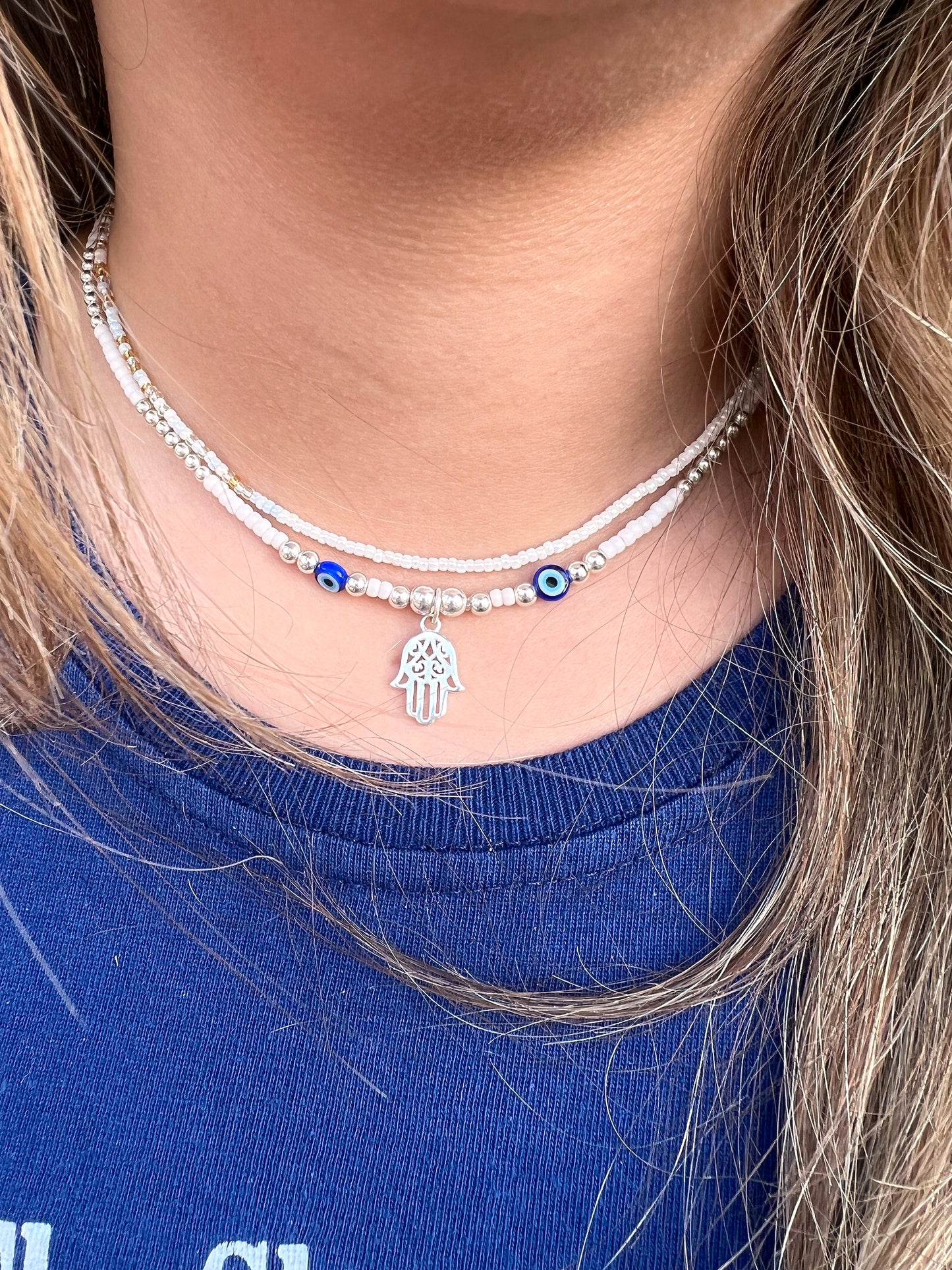 Hamsa and Evil Eye Choker