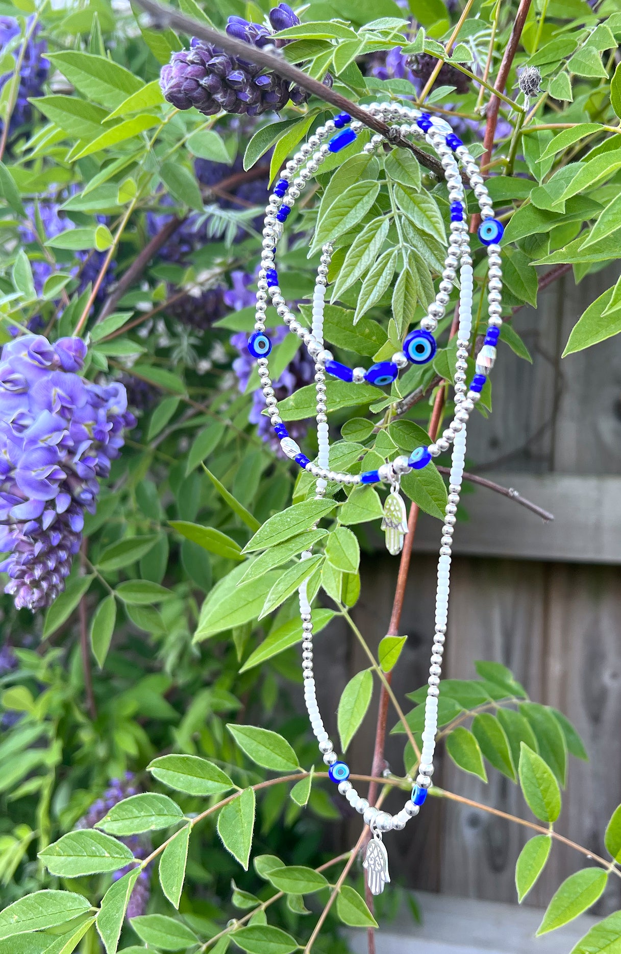 Hamsa and Evil Eye Anklet