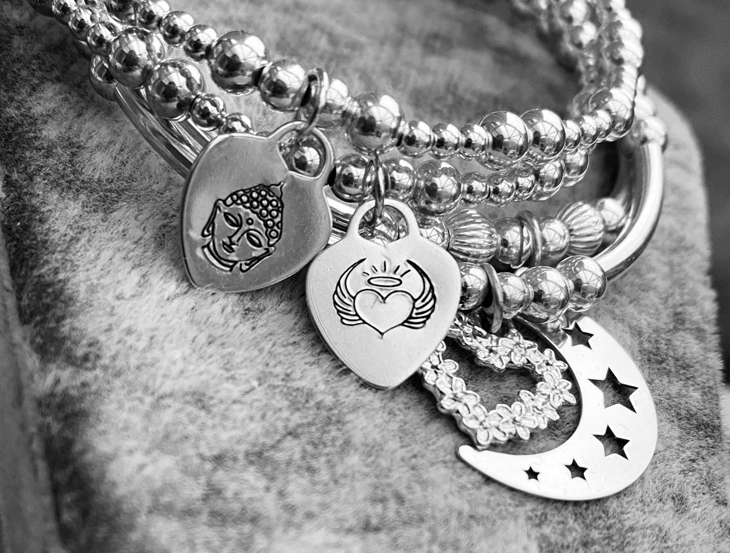 Beautiful Moon and the Stars Bracelet