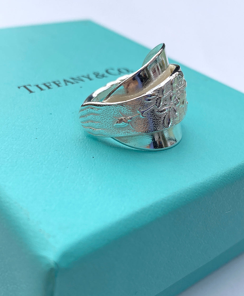 Tiffany &  Co Vine Wild Rose (1872) Egg Spoon Ring