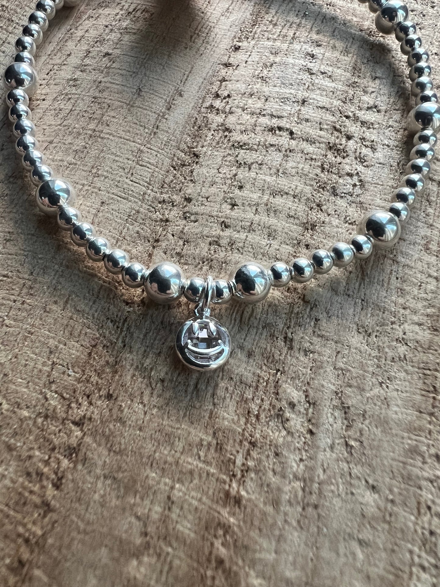 Smiley Face Cz Bracelet