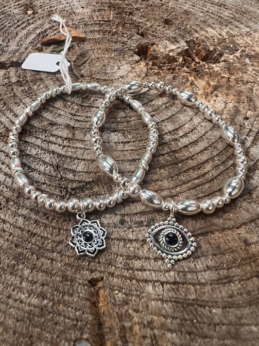 Gemstone Evil Eye Bracelet