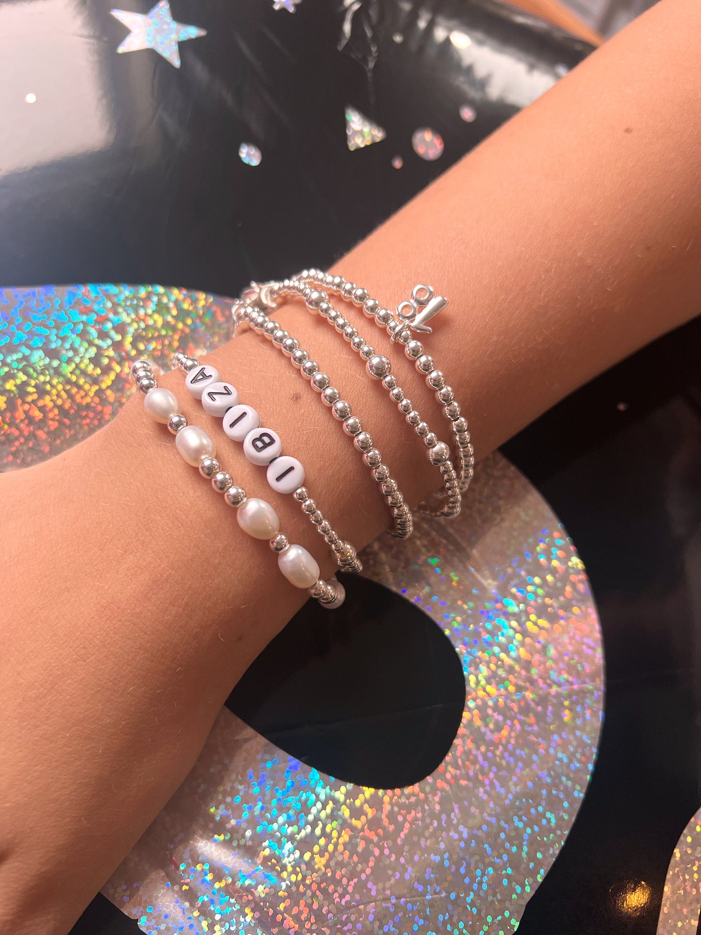 Personalised word bracelets