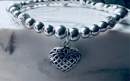 Bali Caged Heart Bracelet