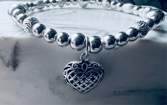 Bali Caged Heart Bracelet