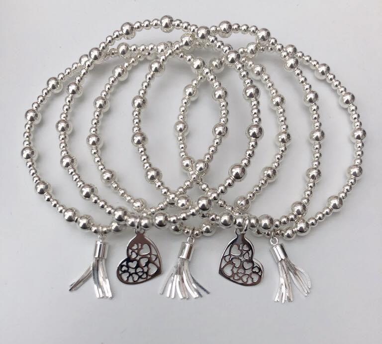 Small Sterling Silver Tassel Bracelet