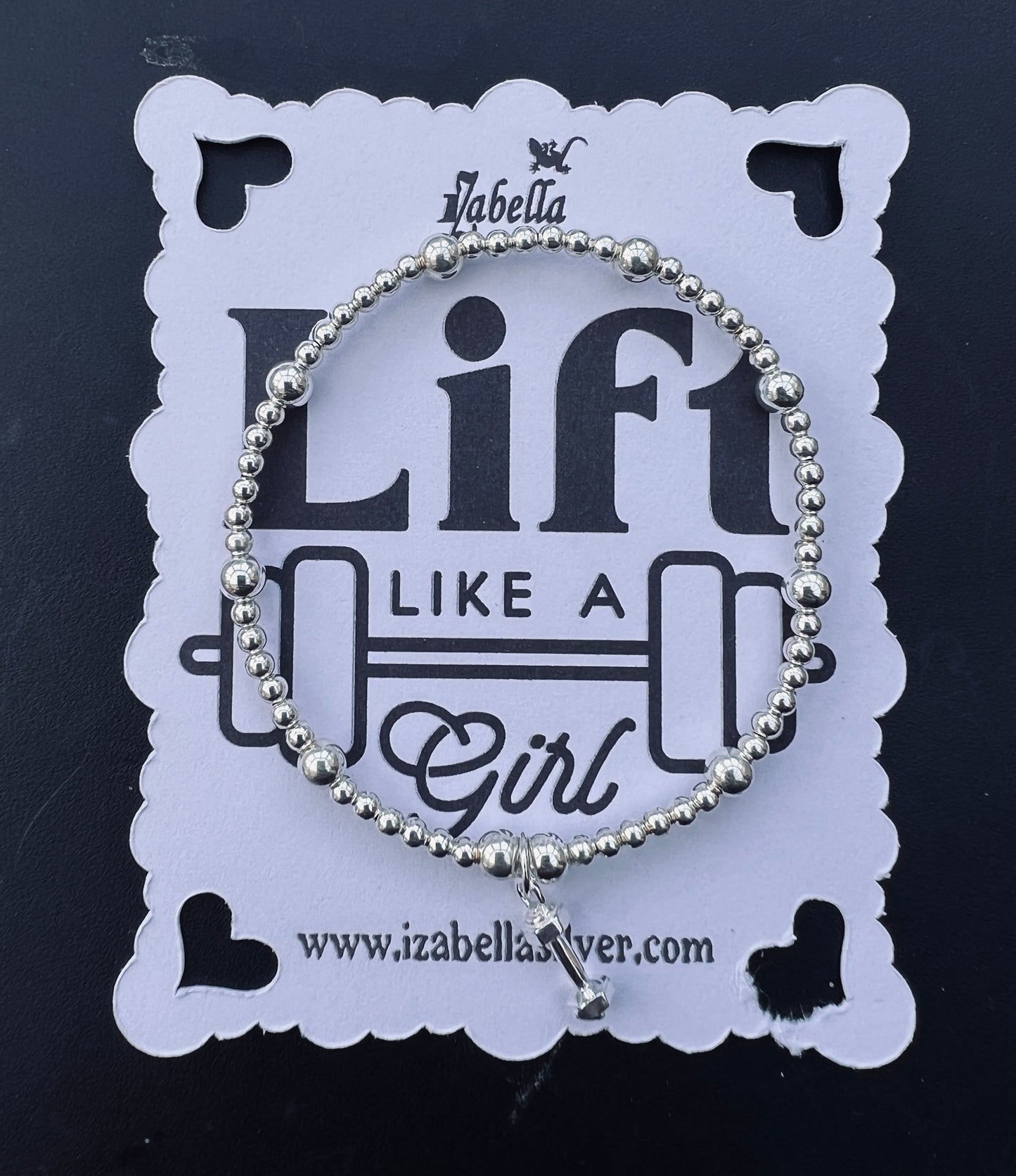 Sterling Silver Dumbell Bracelet