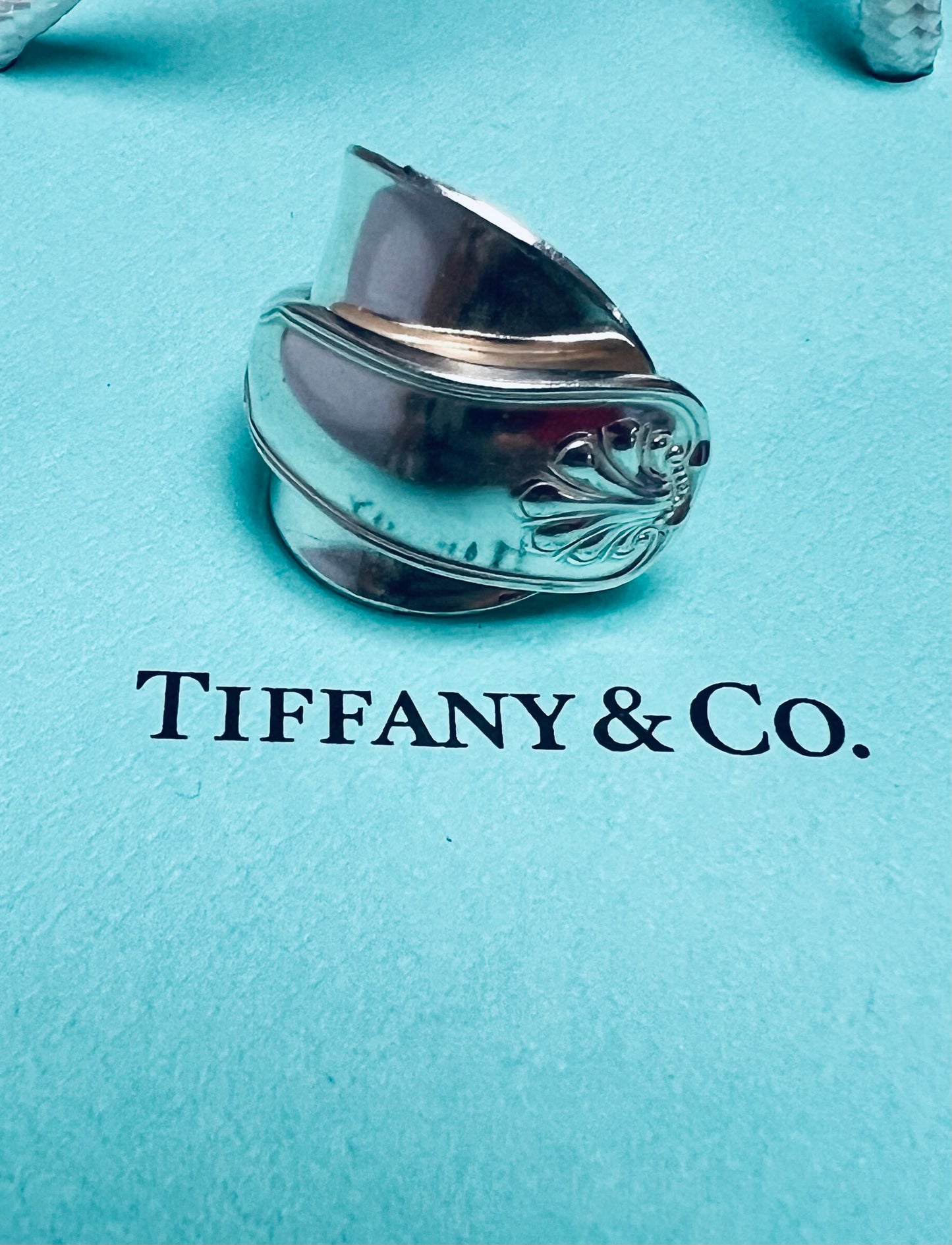 Tiffany & Co  “Shell & Thread” Spoon Ring dated 1905