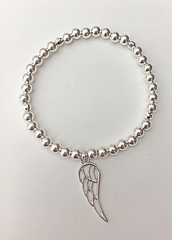 Sterling Silver Filigree Angel Wing Bracelet