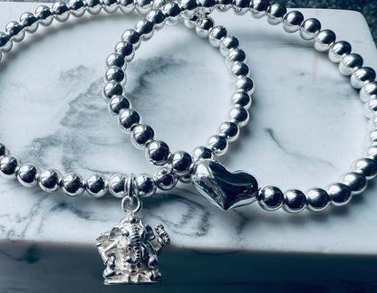 Puff Heart Bead Bracelet