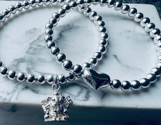 Puff Heart Bead Bracelet