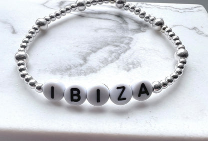 Personalised word bracelets