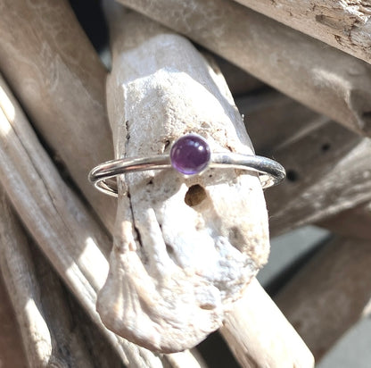 Birthstone stacking ring Amethyst