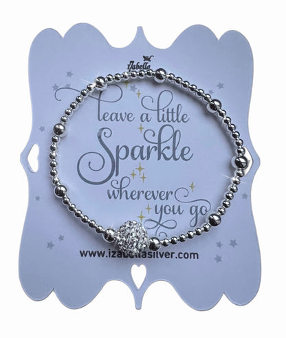 Leave a little sparkle - Shamballa Bead Bracelet