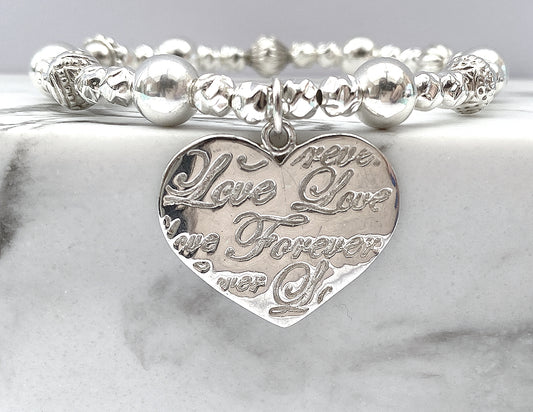 Sterling Silver Love Forever Bracelet