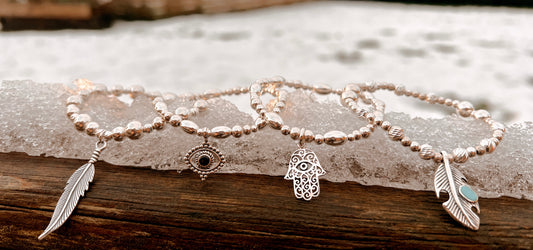 Oval Heart Hamsa Bracelet