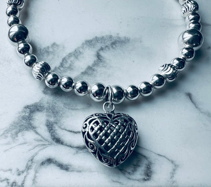 Bali Caged Heart Bracelet
