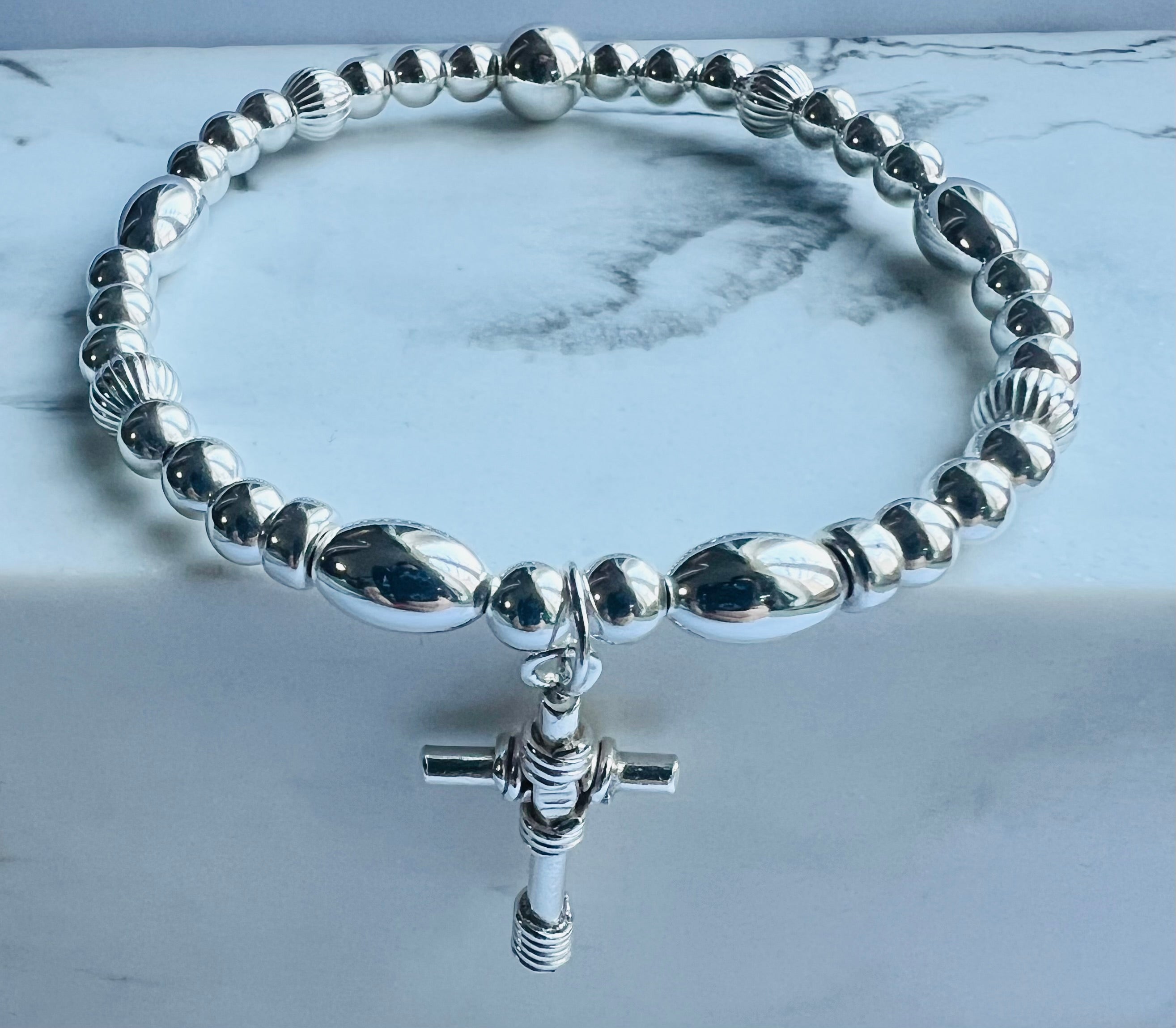 Wrapped Cross Bracelet – Izabella Silver