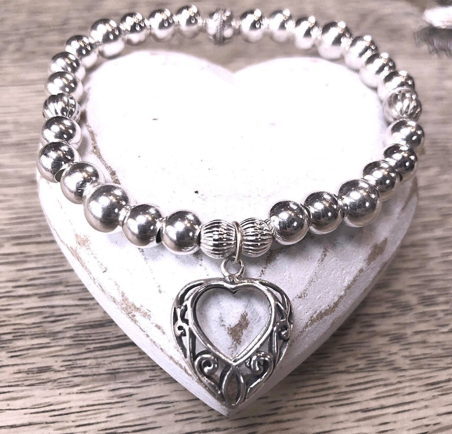 Ornate Open Heart Bracelet