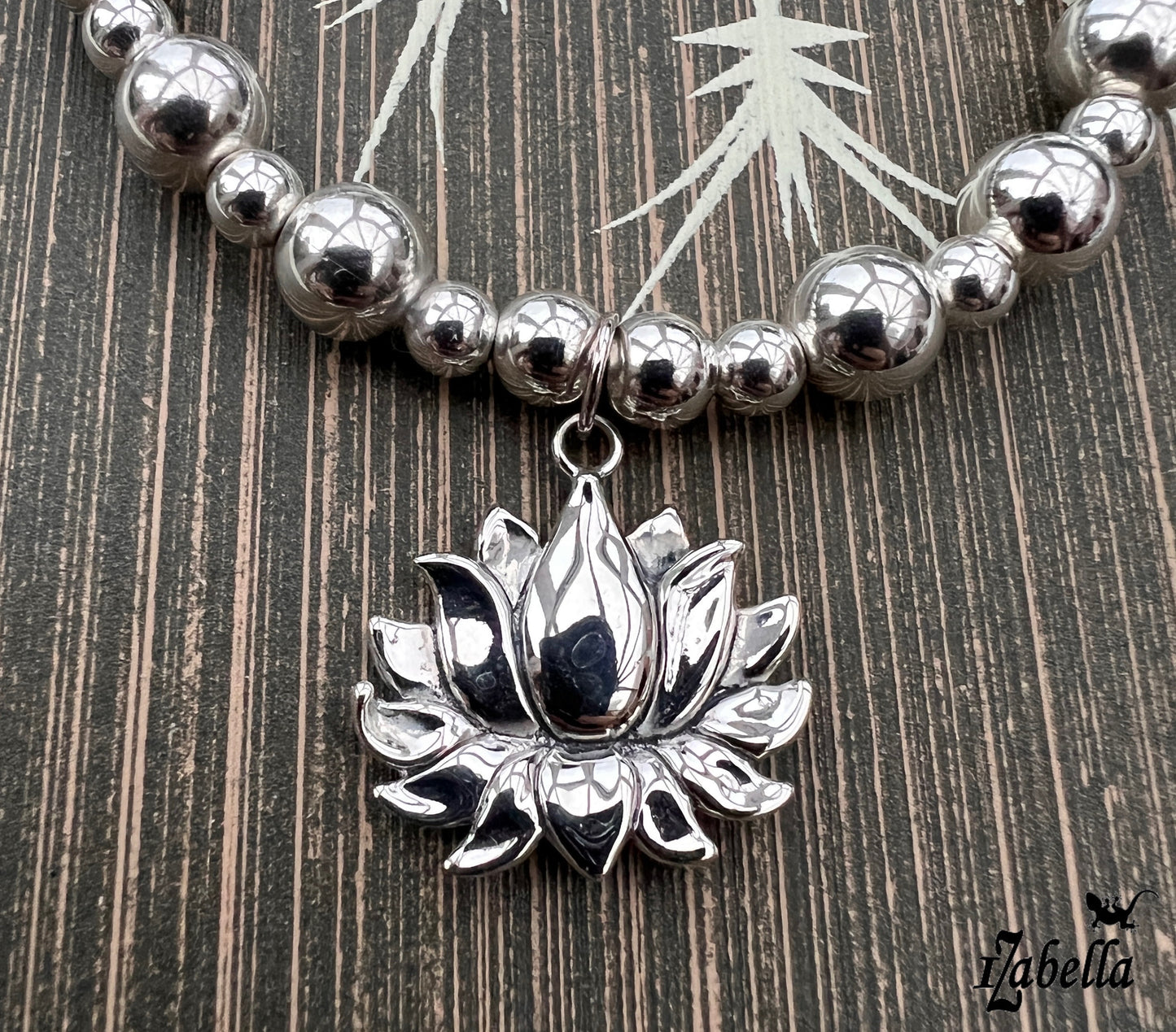 Large Lotus Flower Bracelet