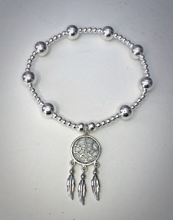 Oval Sterling Silver Dreamcatcher Bracelet