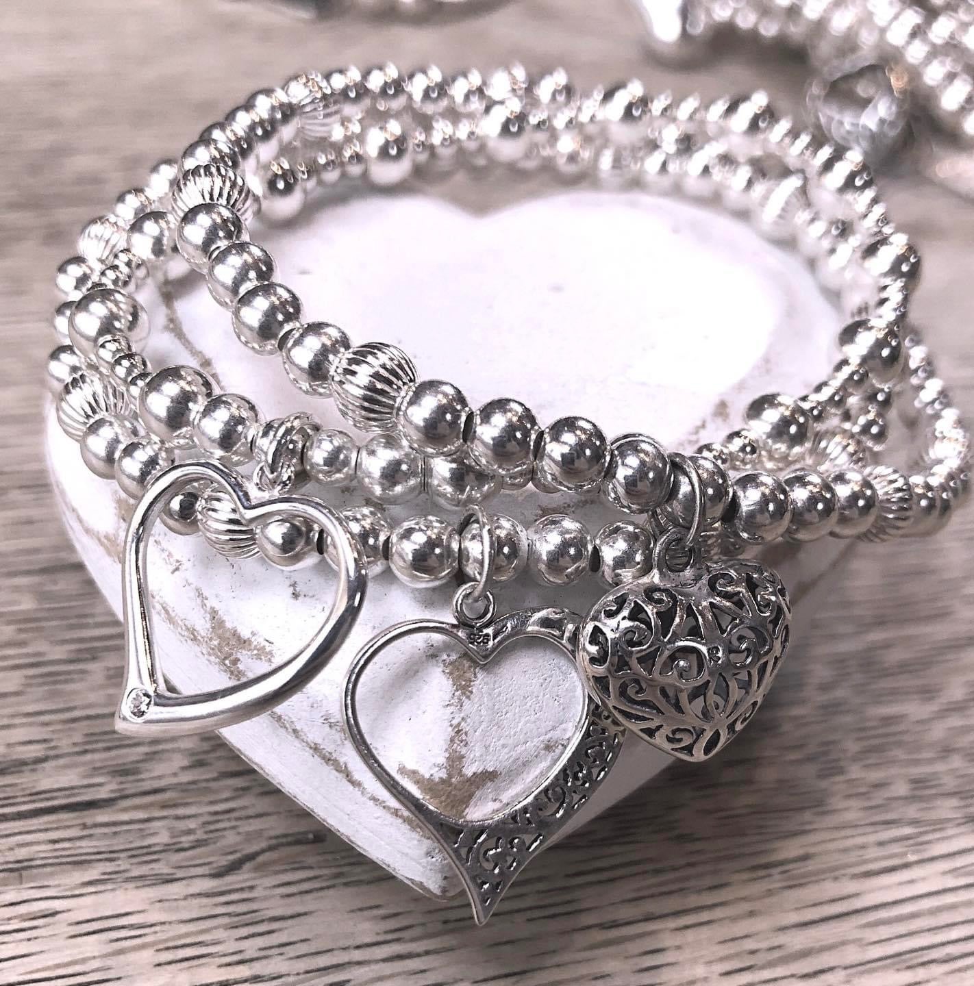 Open Heart Filigree Bracelet