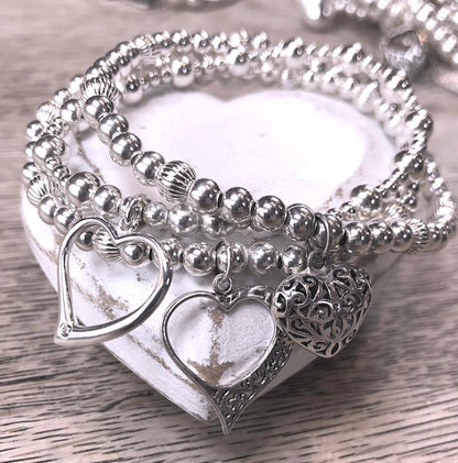 Open Heart Filigree Bracelet