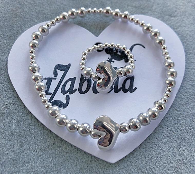 Heart Bracelet and Ring Set