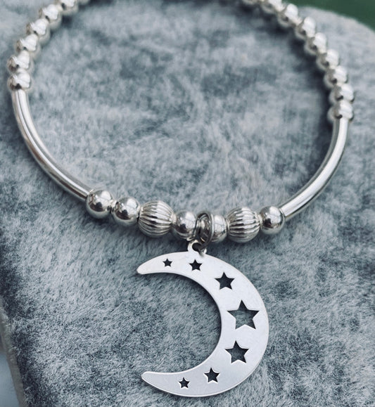 Beautiful Moon and the Stars Bracelet