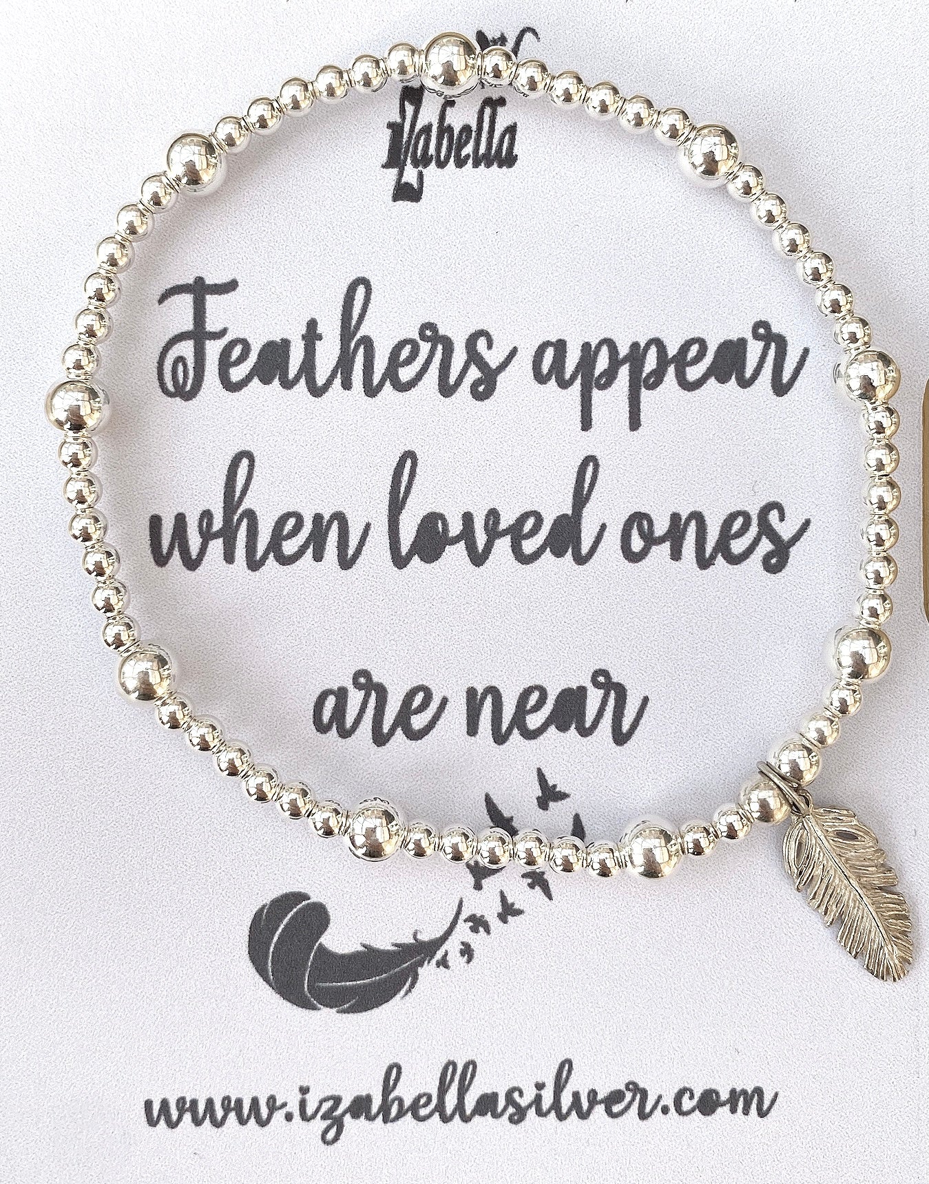 Feathers appear when Angels are Near Bracelet