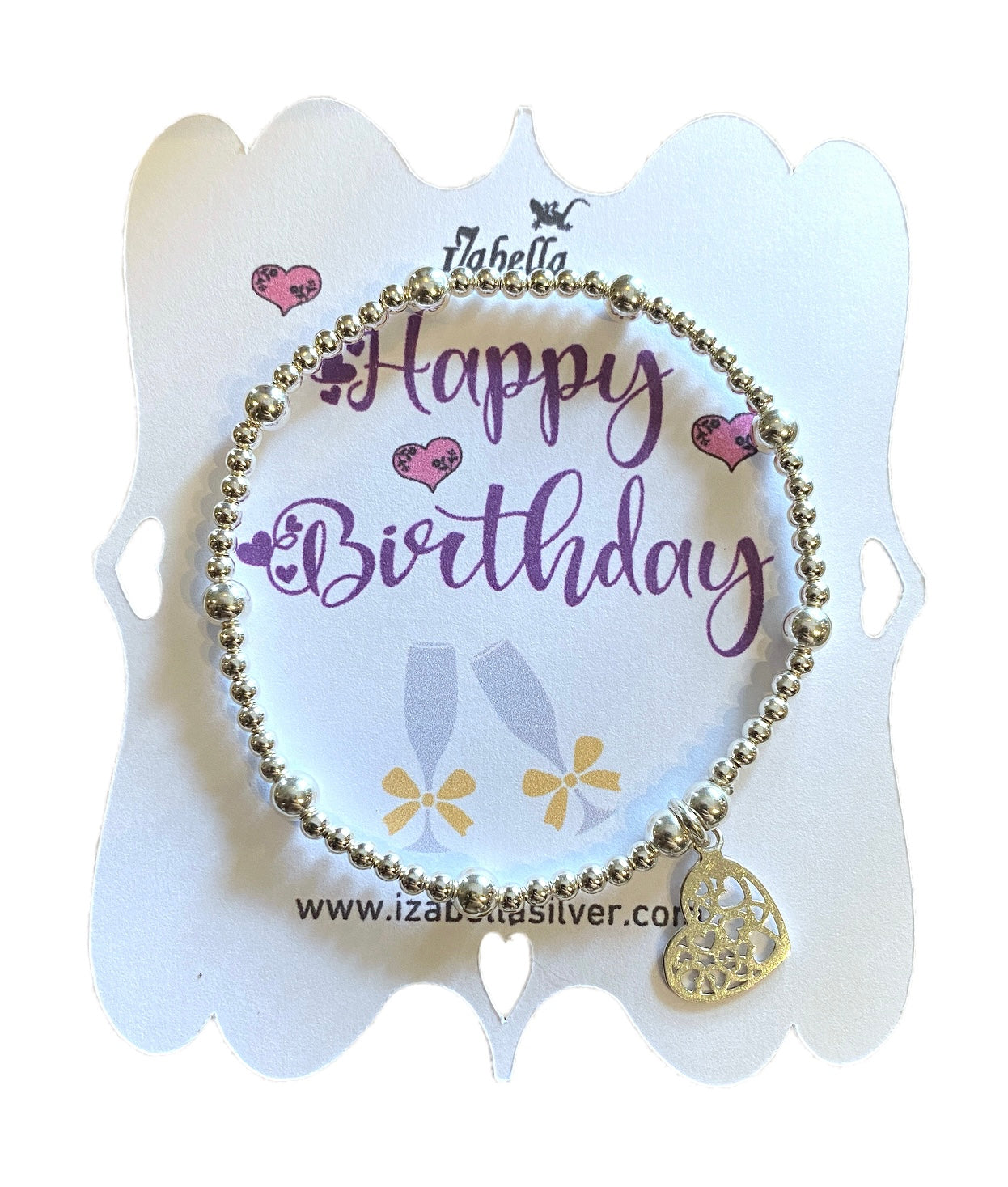 Happy Birthday Bracelet - choice of charm