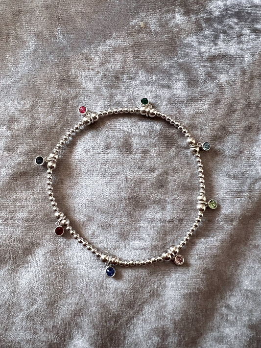 Multi Gemstone Anklet